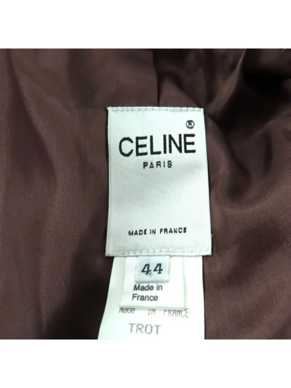 Celine Vintage Wool Blend Tweed Jacket With Logo Buttons Outerwear Brownish 44 - Picture 7 of 14